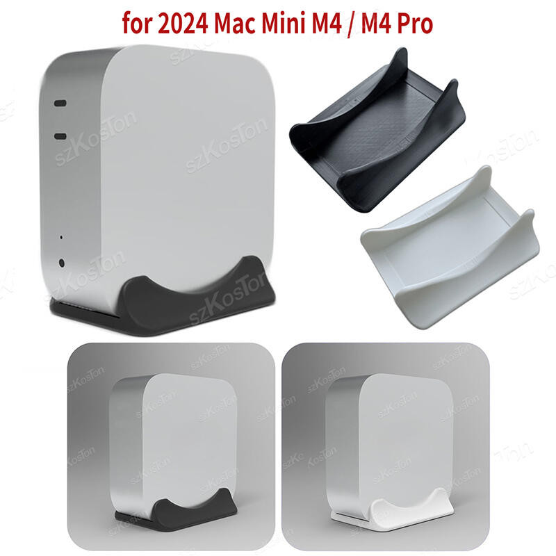 Supporto Verticale In Legno Per Mac Mini M4/M4 Pro (2024) | Base Da Scrivania Con Piedini Antiscivolo E Fori Di Ventilazione | AJM4-4