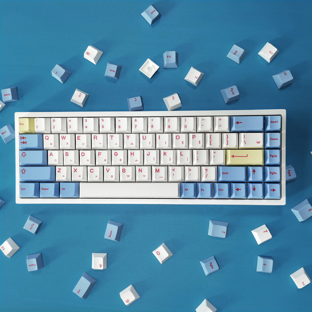 Korean root small full set of keycaps original high sublimation PBT 125 ...