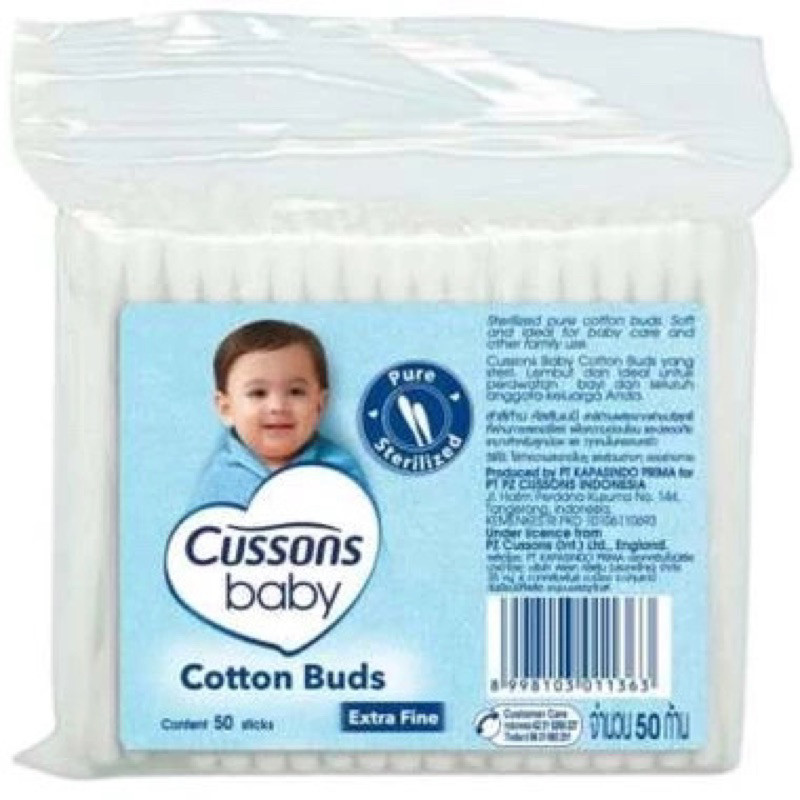 Cussons Baby Cotton Buds Regular 50s / Merah Jingga Official - Gambar 3