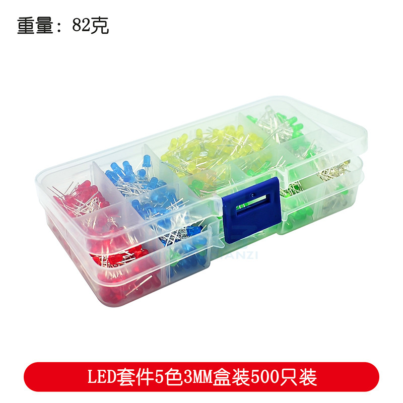5mm 3mm LED Light Emitting Diode Red Yellow Green White Blue 5 Colors ...