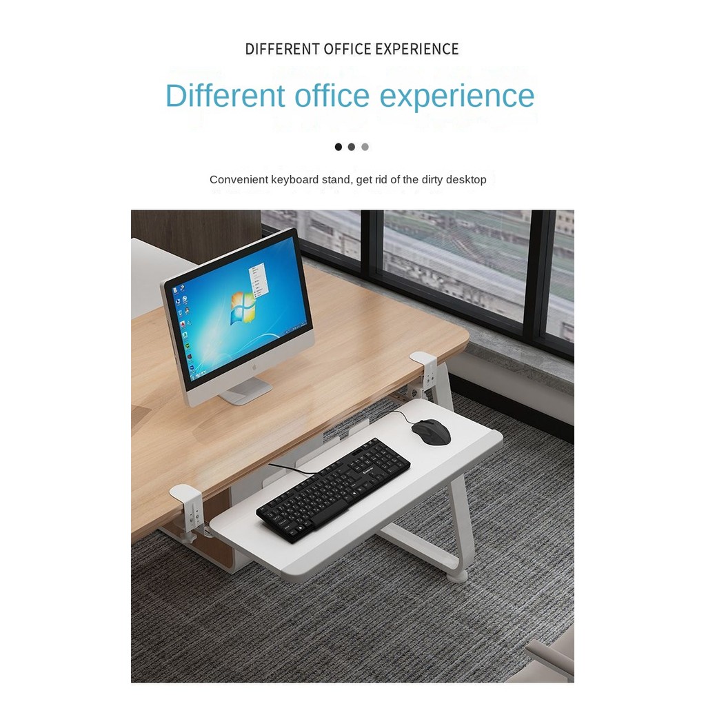 [SG stock][under desk keyboard tray]Computer Keyboard Bracket Rounded ...