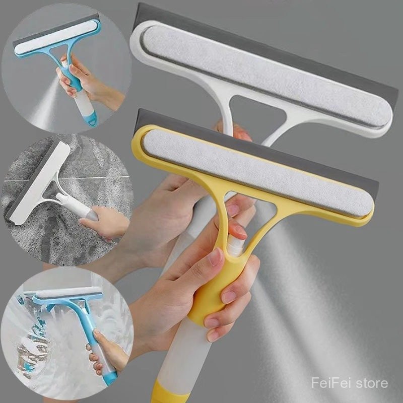 3 in 1 Window Cleaning Squeegee Multi Function Glass Mirror Wiper with ...