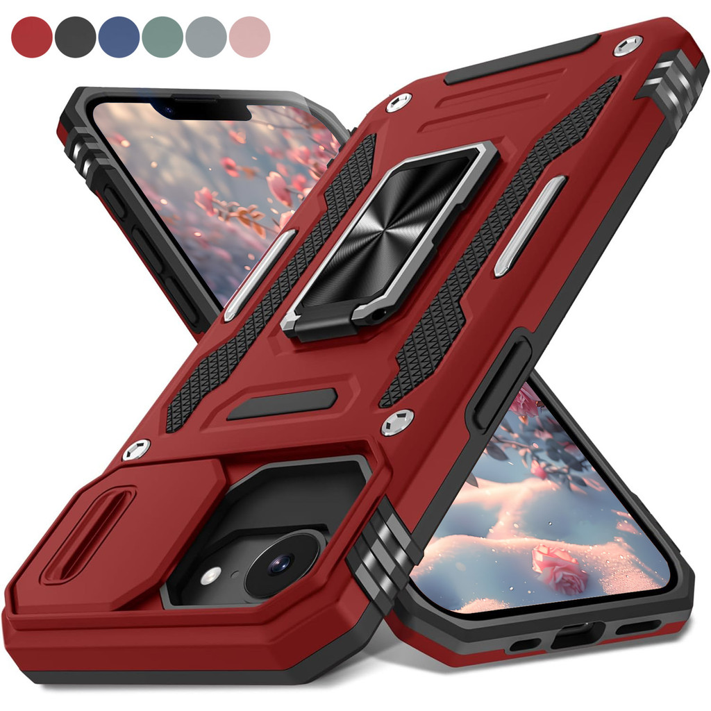 For iPhone 16E 16 15 14 Plus 13 Pro Max Case with Slide Camera Cover ...