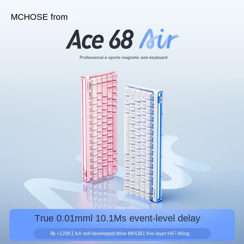 MCHOSE Ace68 Air Wired 0.01mm 128K+8K Magnetic Switch Mechanical ...