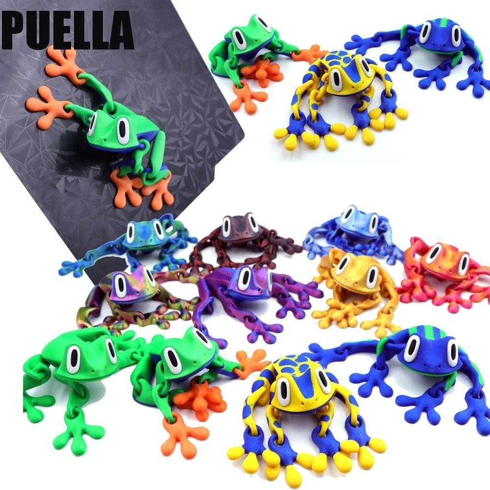 PUELLA 3D Printed Frog Model, Movable Joints Magnetic Frog Sculpture ...