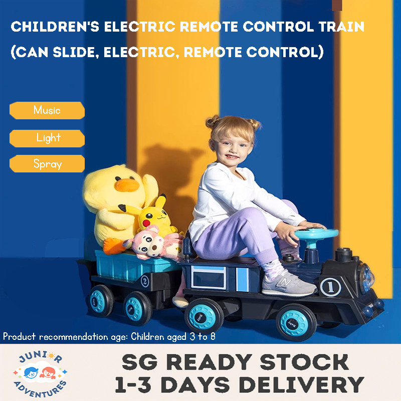 Children Electric Ride On Train Toy Remote Control Electric Train ...