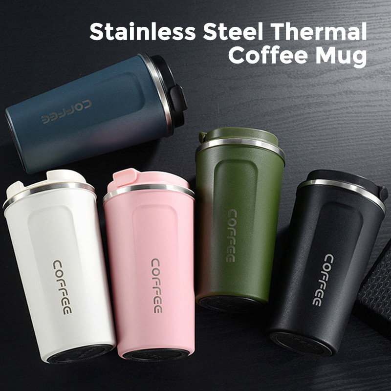 304 Stainless Steel Coffee Tea Cup Mug Vacuum Insulated Thermal Flask ...