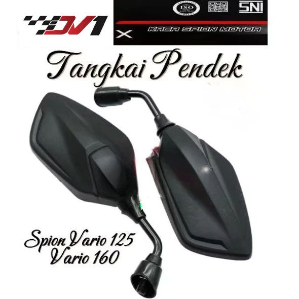 Sepasang spion vario 125 new tangkai pendek buat motor honda yamaha pcx mio beat vario