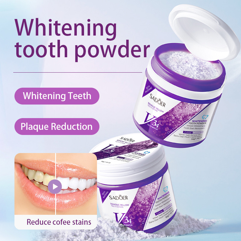Teeth Whitening Whitening tooth powder Cleans teeth Powder Remove ...