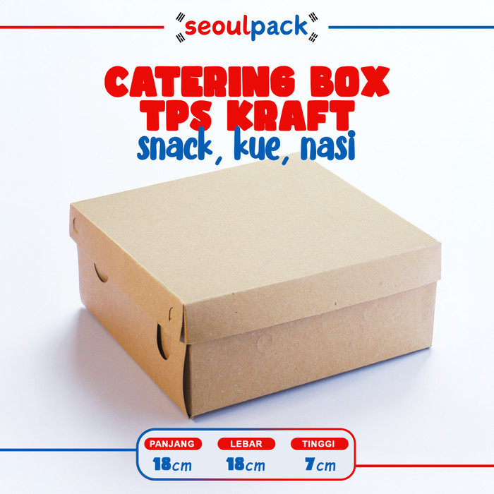 TPS 18x18 Kraft 310gsm Catering Rice Box (100pcs) - Bread Box, Snack ...