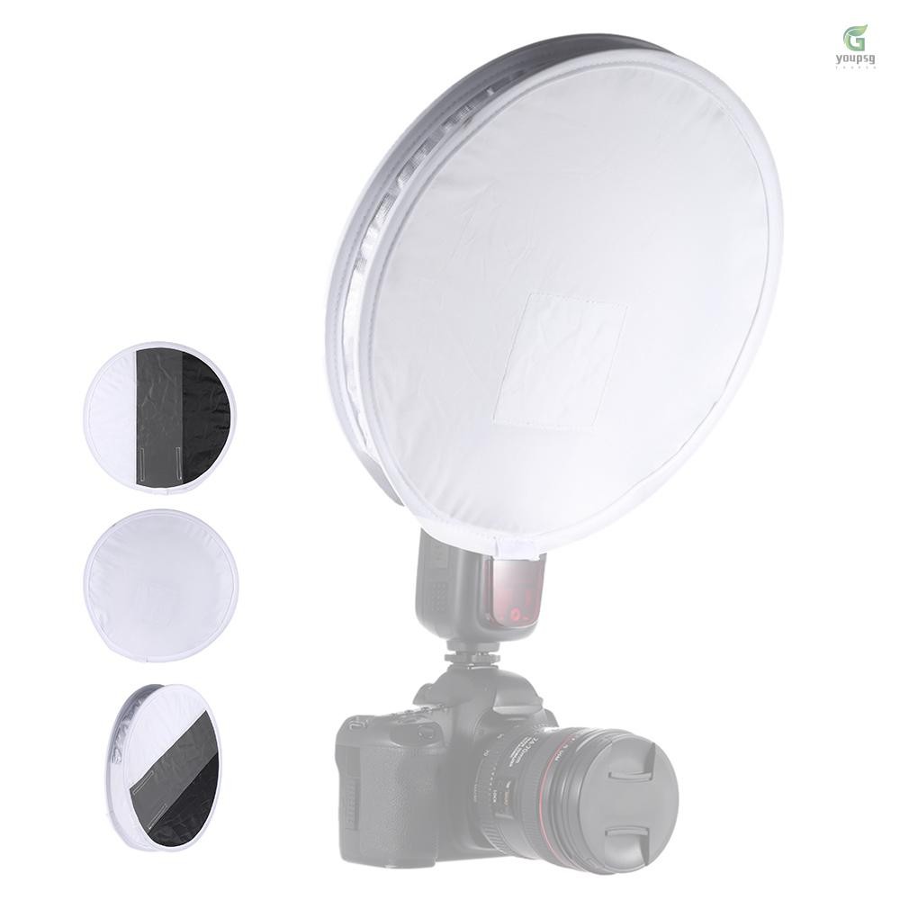 Multifunctional 12in/31cm Mini Portable Round On-camera Flash Speedlite ...