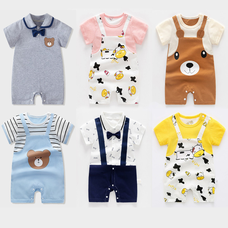 Short Sleeve Baby Onesie Baby Boy Clothes Summer Newborn Clothes