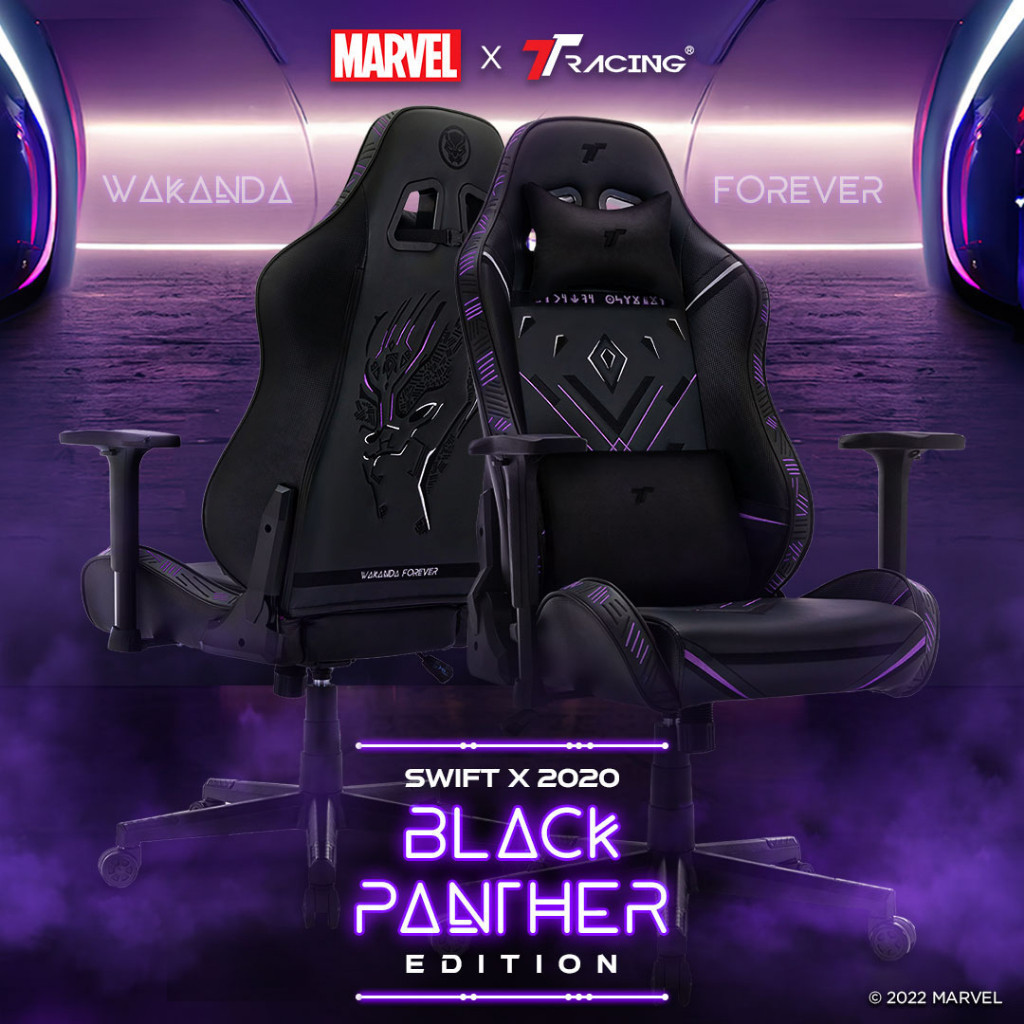 TTRacing Swift X Black Panther Gaming Chair Ergonomic Home Office