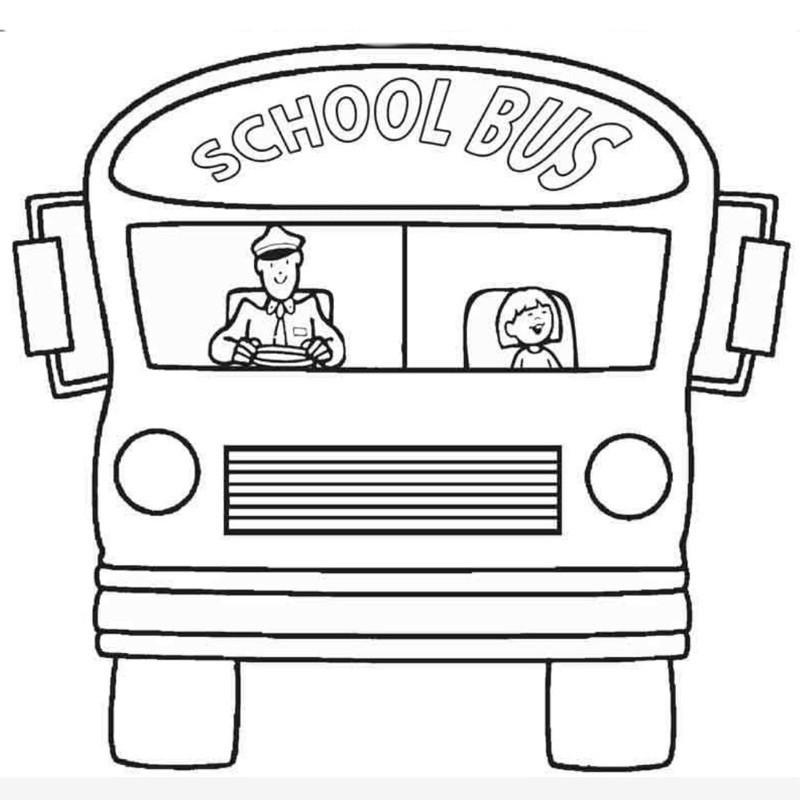 School bus, bus - Set of 30 Coloring Pages A4 A5 Size For Wax, Pencil ...
