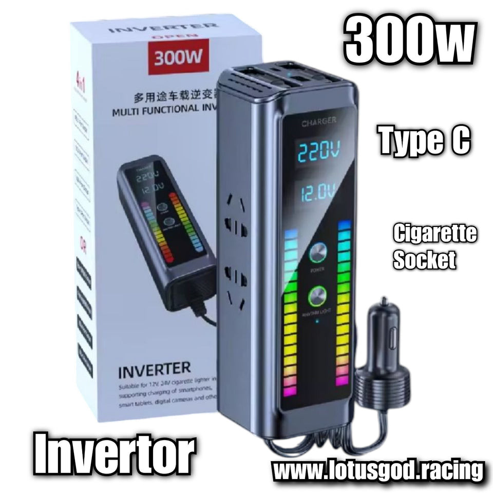 300w Cigarette Socket Power Inverter 4 in 1 220V Super Fast Charging ...