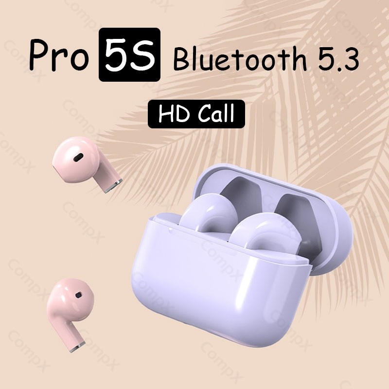 TWS Wireless Bluetooth Earphones Pro 5S Mini Music HIFI With Microphone ...