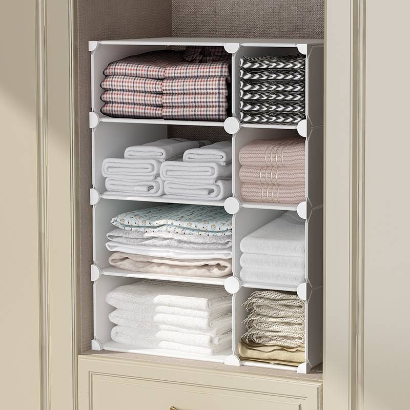 Wardrobe Storage Magic Layered Partition Board Internal Clothes Divider ...