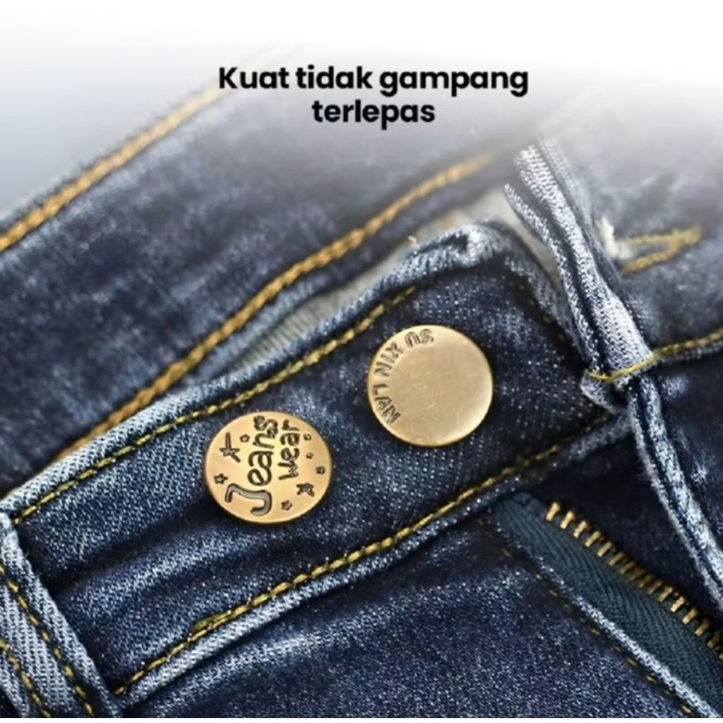 20PCS Kancing Celana Jeans Ajaib Adjustable Manset Motif Aksesoris Fashion Kait Pengecil Lingkar Pinggang Pakaian Jean L362 - Gambar 3