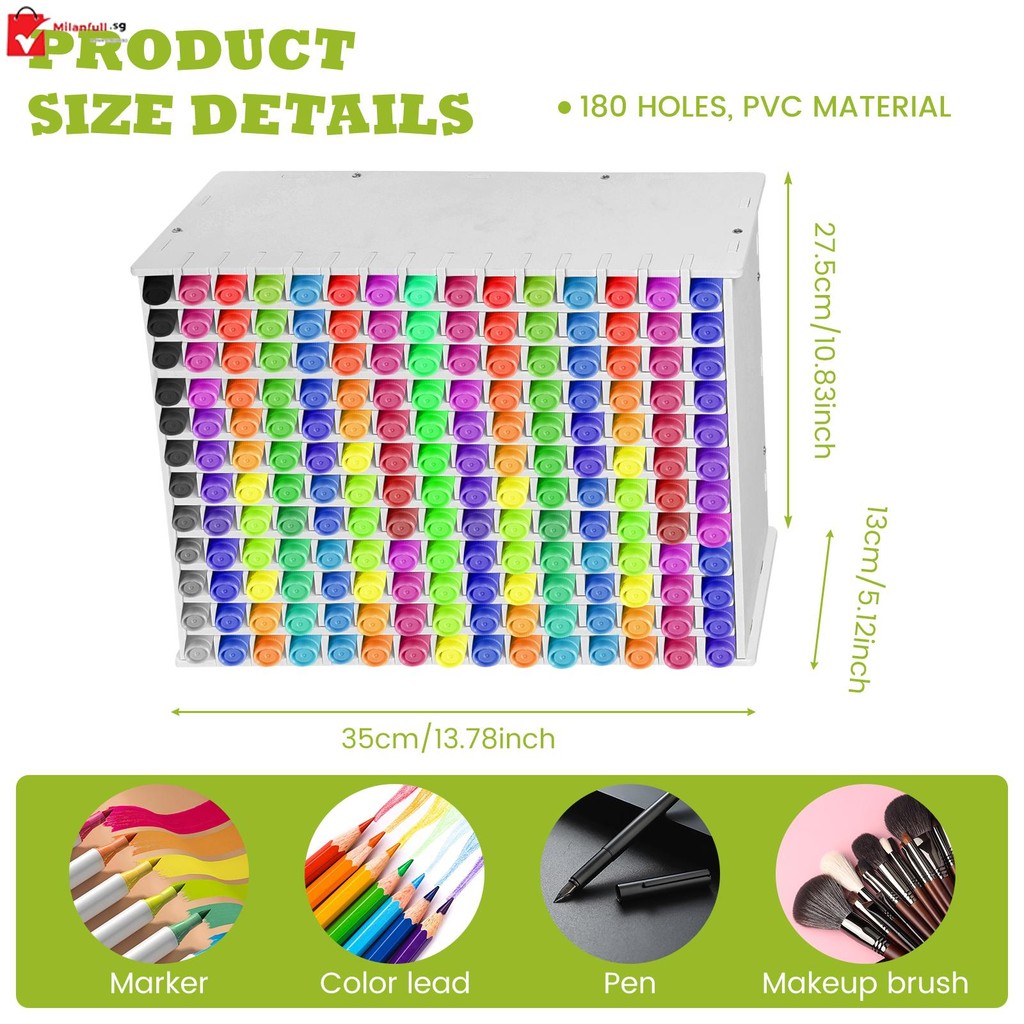 Art Marker Storage Rack 120/180 Slots Marker Organizer Rack Marker ...