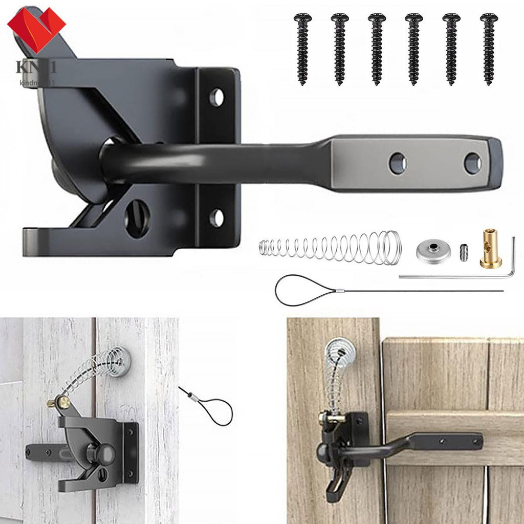 Self-Locking Gate Latch Carbon Steel Post Mounted Fence Gate Latch ...