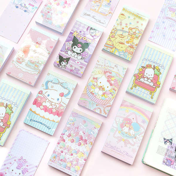 Sanrio Long Note Paper Note Pad Tearable Kuromi Corn Dog Cute Color ...