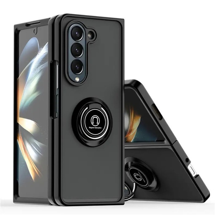 Case Samsung Galaxy Z Fold 5 Fold5 Ring Stand Cover (Front and Back) - Gambar 3