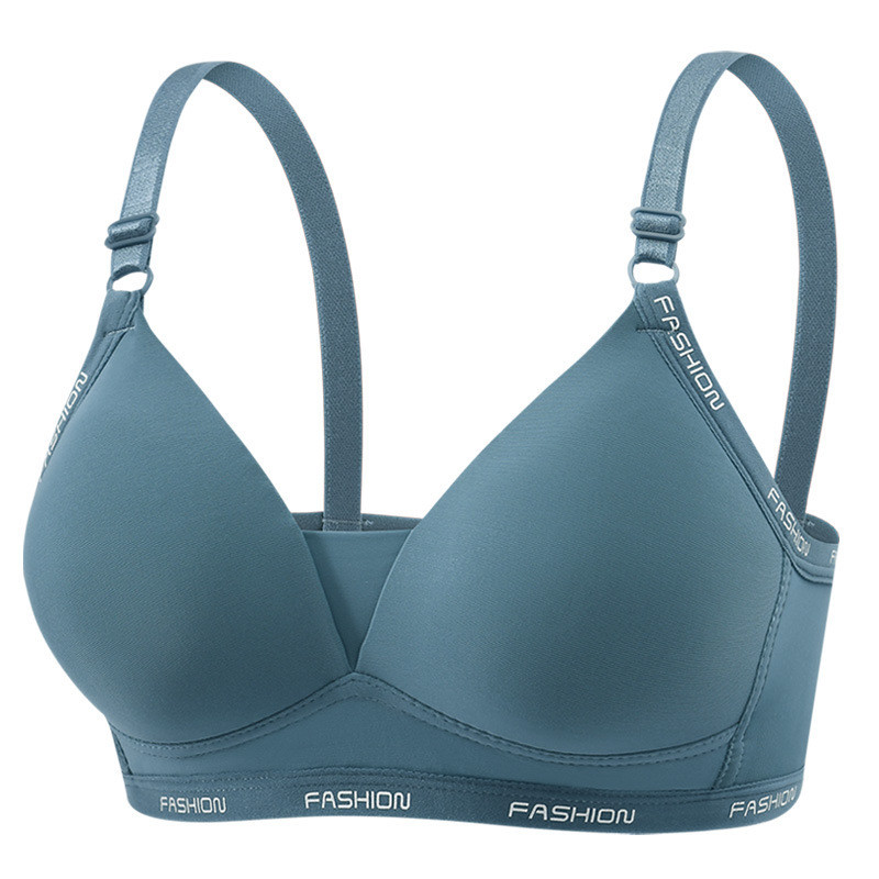 New sexy gathered plus size letter bra without steel ring, women's ...