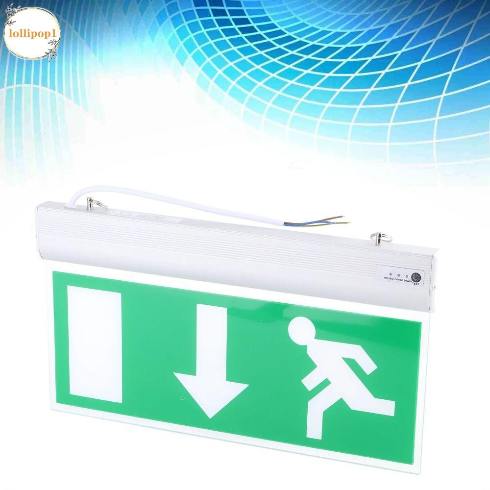 LOLLIPOP1 LED Emergency Sign Lamp, Green Bulb Safety Evacuation ...