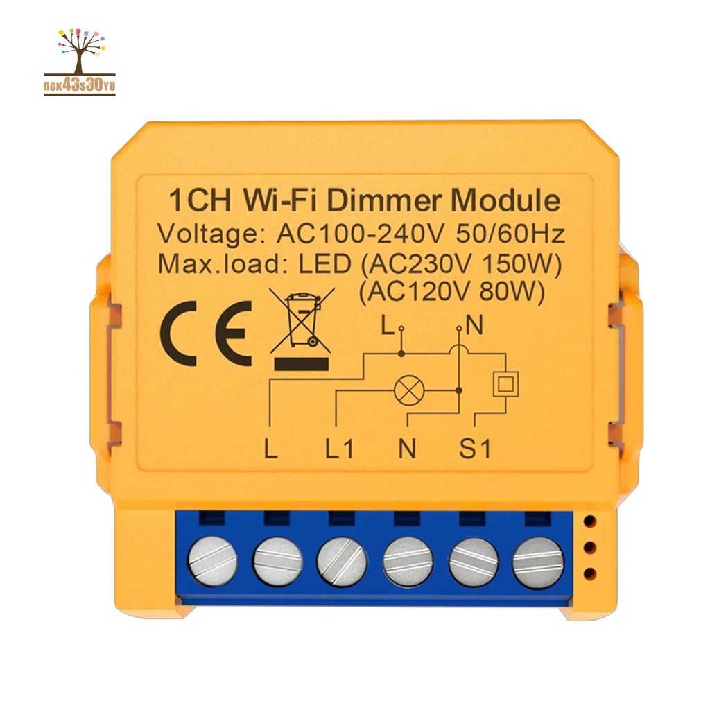 Tuya WiFi Smart Dimmer Switch Module 1CH Control LED Lights Dimmable ...