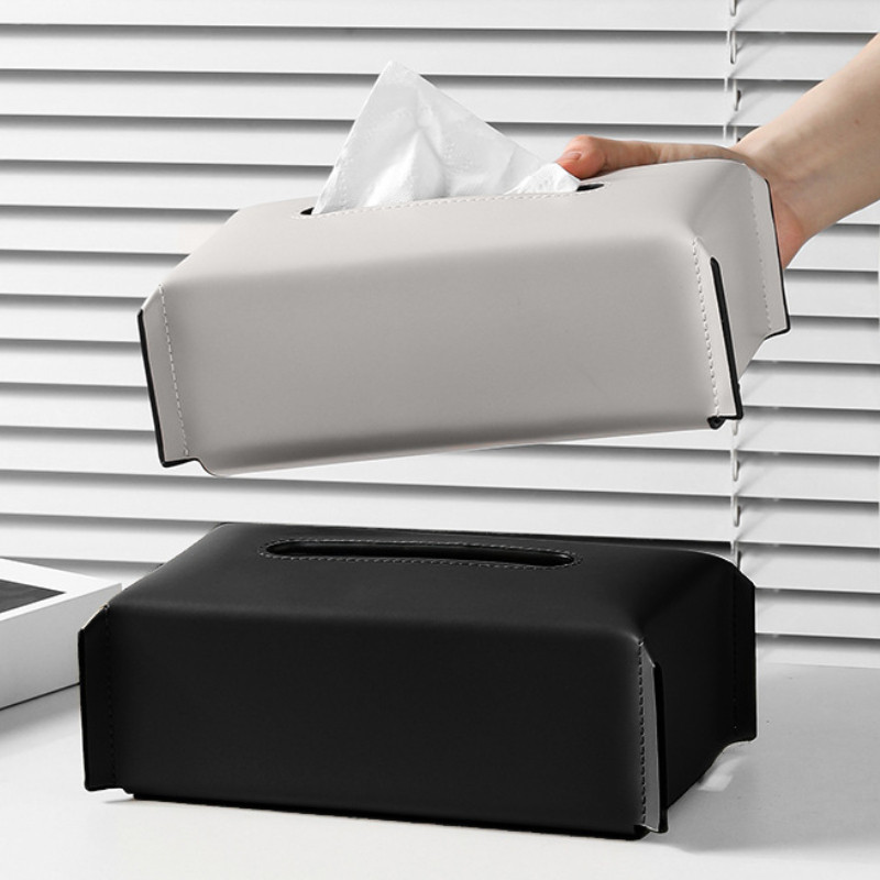 Luxury Tissue Box, Leather Tissue Paper Storage Case, Napkin Holder ...