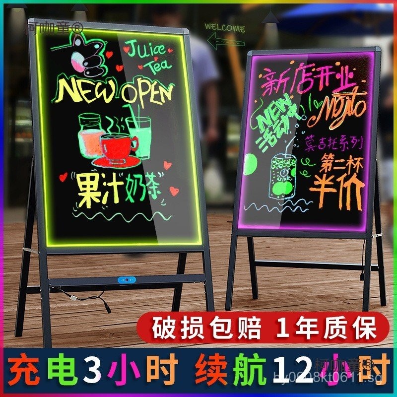 Display Handwriting Fluorescent Board led Glowing Outdoor Light Night ...