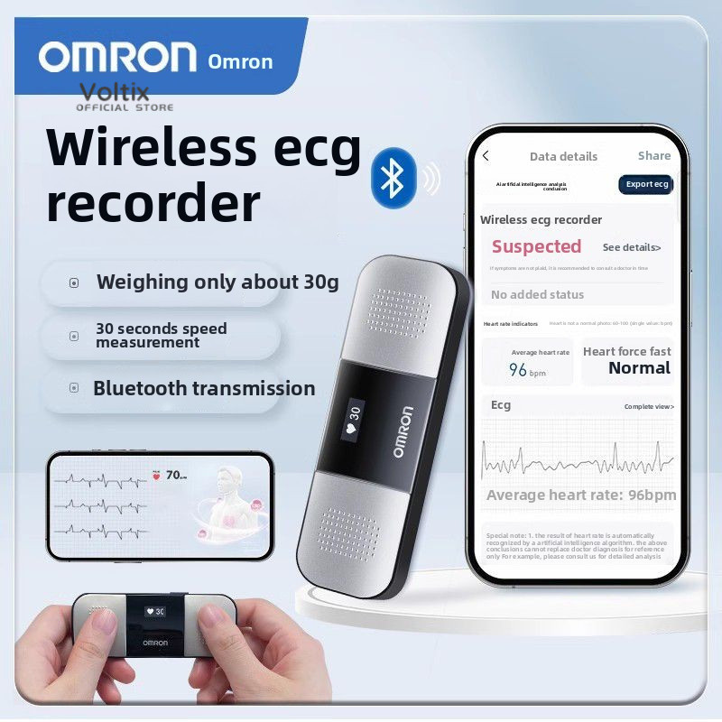 Omron ECG Card Wireless ECG Recorder ECG Monitor ECG Detector Heart ...
