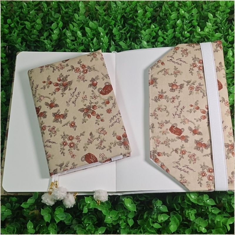 A5 A6 Strawberry Berry Fabric Book Jacket Handmade Manual Account Honda ...