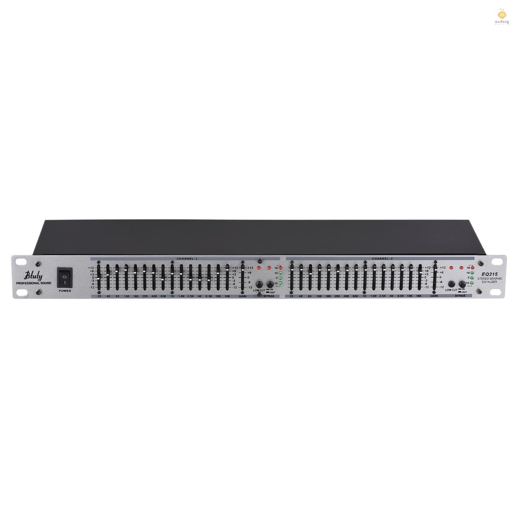 Btuty EQ-215 Dual Channel 15-Band Equalizer 1U Rack Mount 2-channel ...