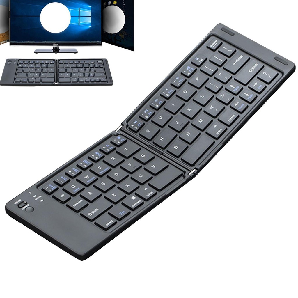 For all Wireless Keyboard Foldable Portable Keyboard Rechargeable Low ...