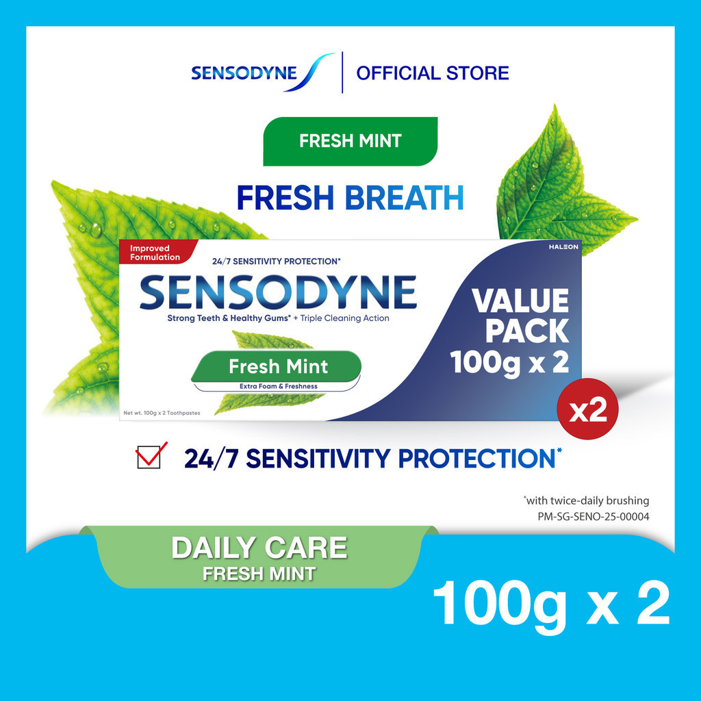 [Bundle of 4] SENSODYNE Toothpaste Daily Care, 24/7 Tooth Sensitivity ...