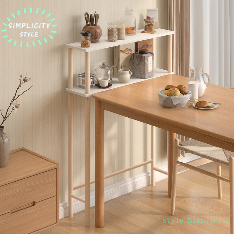 Dining Table Side Storage Rack Table Gap Organizer Floor Standing Solid ...