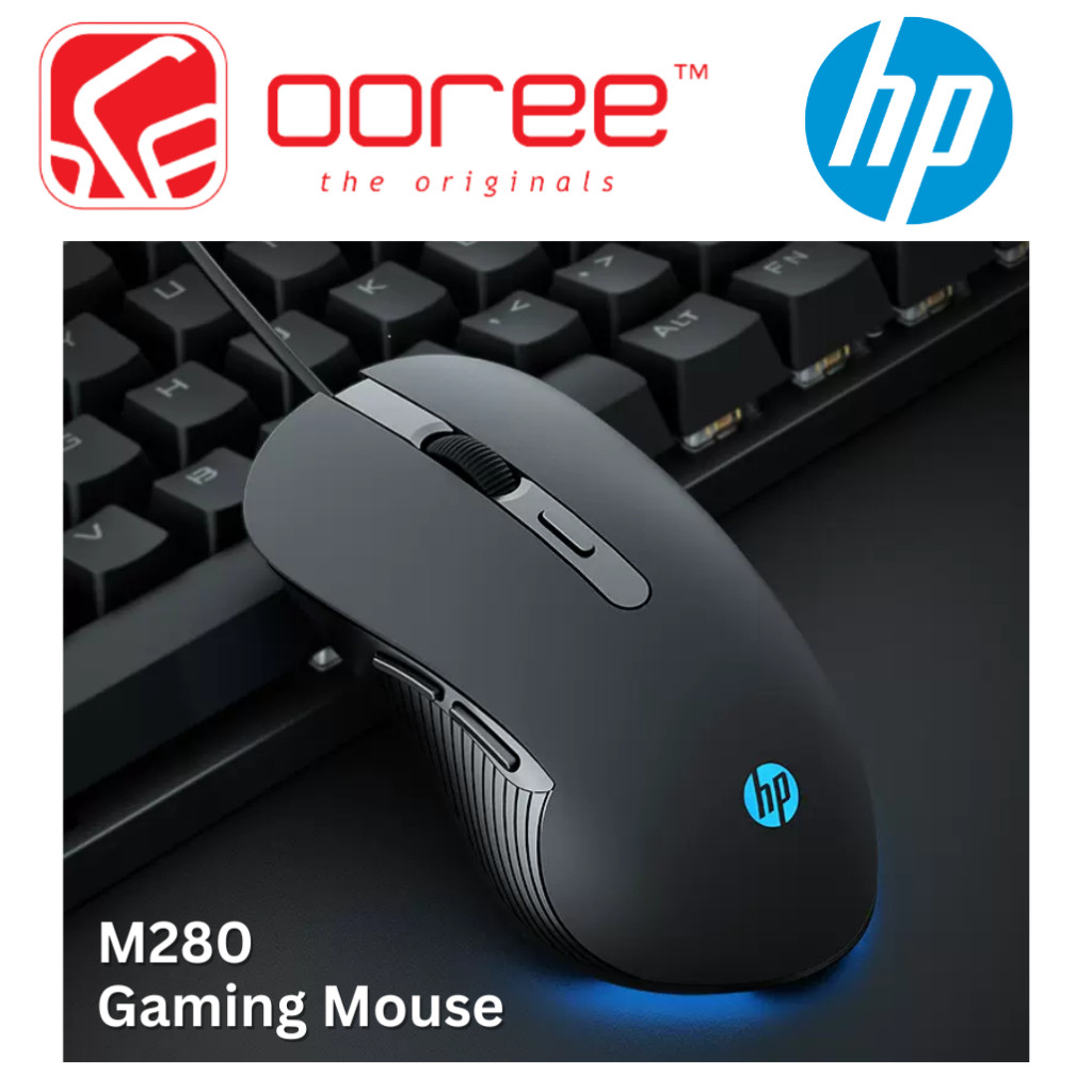 HP M280 PROFESSIONAL WIRED OPTICAL GAMING MOUSE WITH LED LIGHT, 4 DPI ...