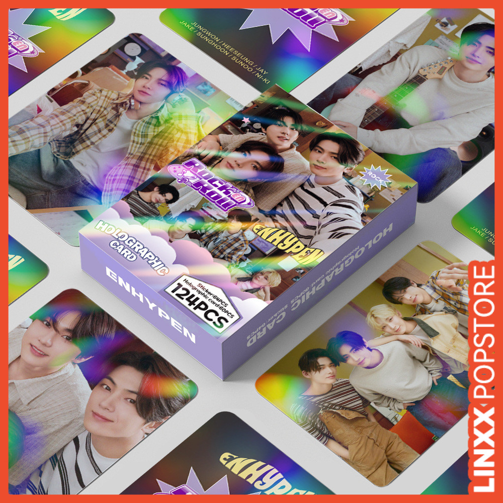 LINXX 124pcs ENHYPEN Full Set Collection Lomo Cards HD Glitter