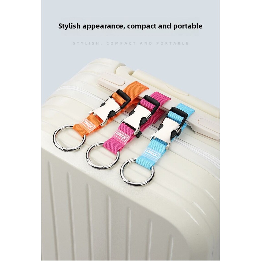 Metal Luggage Anti-lost Travel Strap Adjustable Suitcases Spring Clip ...