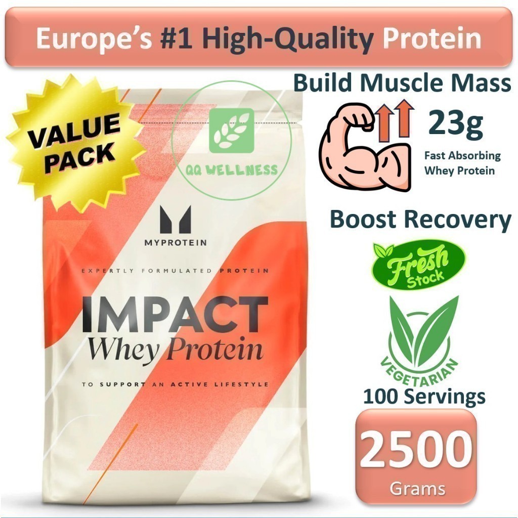 Myprotein Impact Whey Protein Powder 1KG/2.5KG Daily Boost Post-workout ...