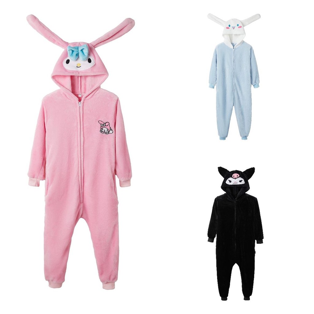 Sanrio Cinnamoroll Kuromi Melody Hello Kitty Cosplay Pajamas Onesie ...