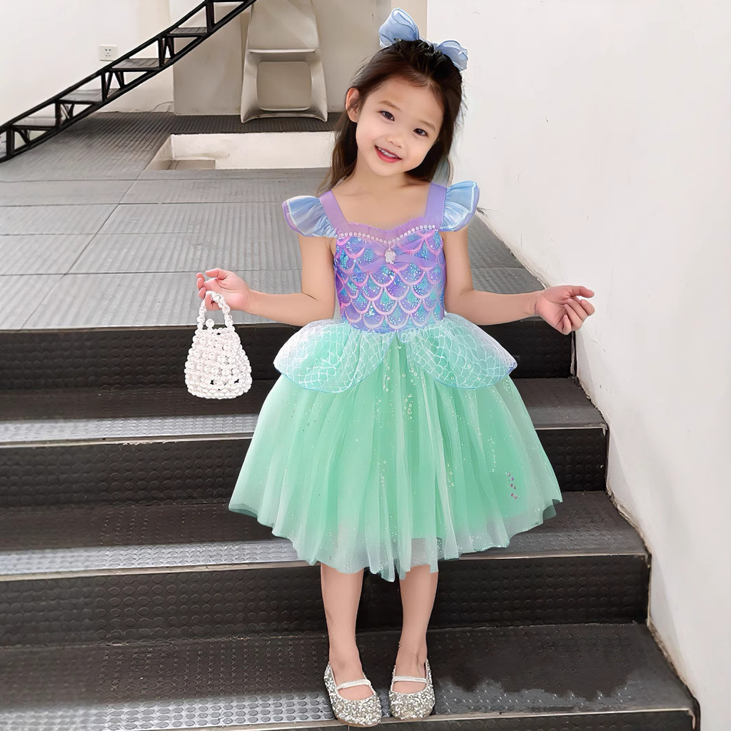 chinese dress ladies Mermaid Princess Dress Baby Girl Birthday Dress Toddler Flower Girl Gown –  CAMELLIAHEIRLOOM main image 0
