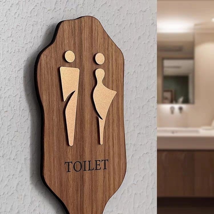 Creative Men Women Toilet Prompt Sign WC Toilet Sign House Sign Toilet ...