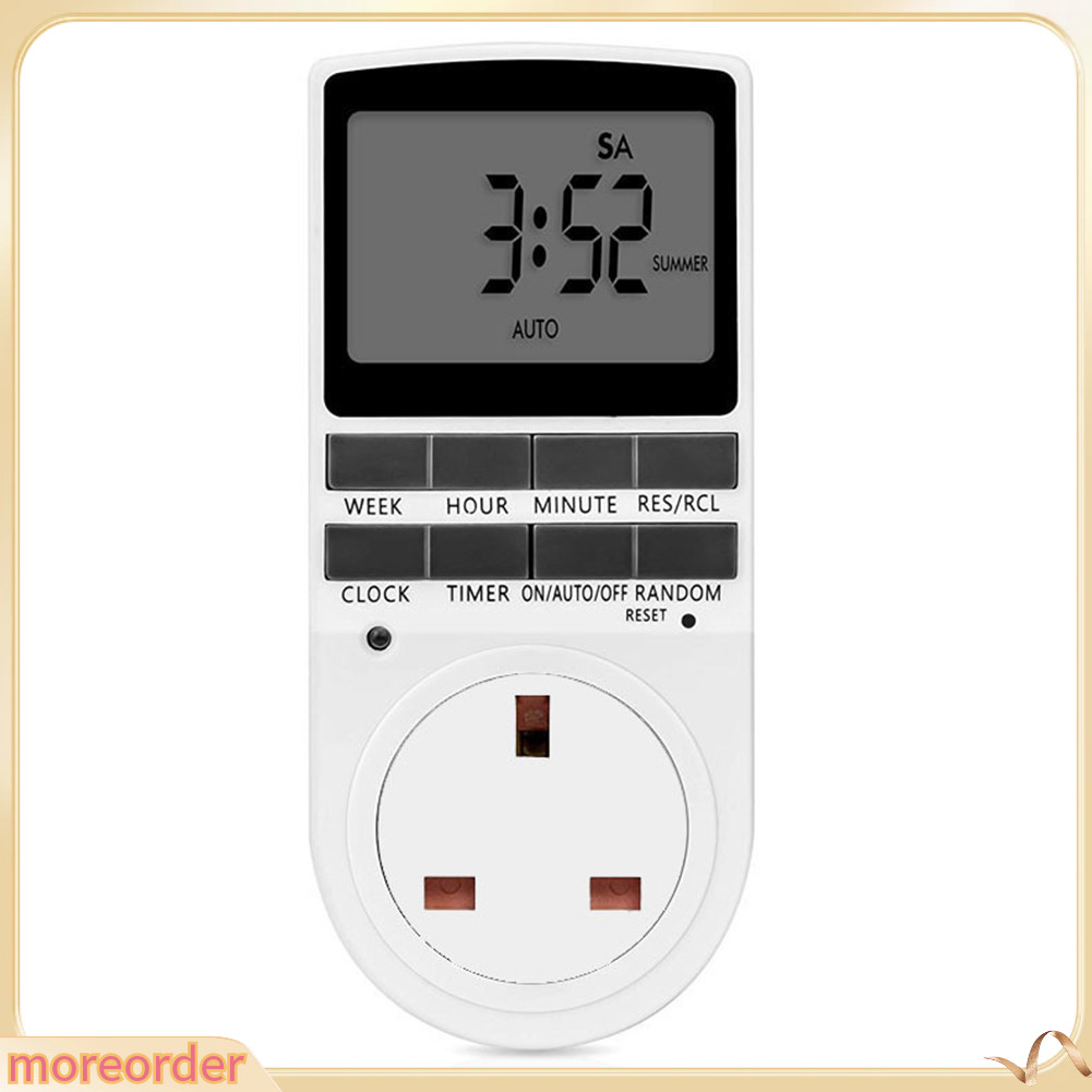 moreorders| 230V LCD Display Digital Timer Switch Electrical Outlet ...