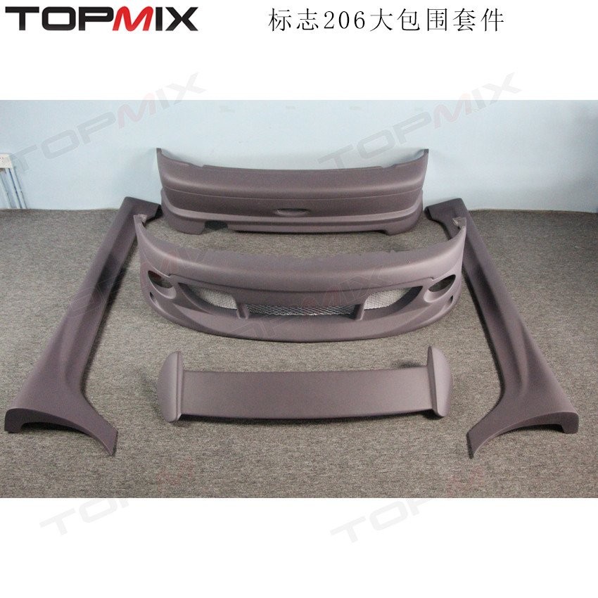 TOPMIX Peugeot206Restoration Full Body Kit Exterior Front Bumper Rear ...