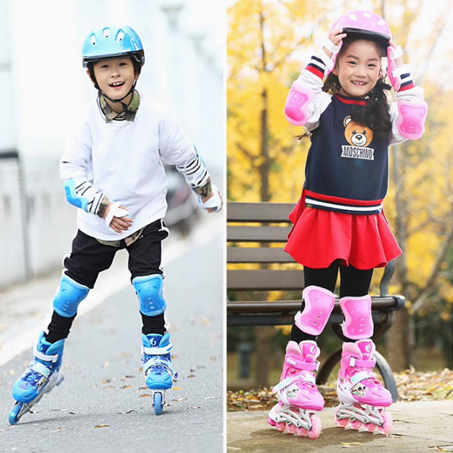 MATOUGUI Set Lengkap Pelindung untuk Anak Laki-laki & Perempuan - Pelindung Lutut & Pergelangan Tangan untuk Skateboard, Sepatu Roda, dan Balance Bike - Gambar 2