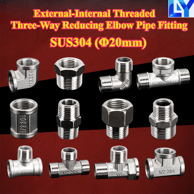 [LY-HY] SUS304 (Φ20mm) External-Internal Threaded Three-Way Reducing ...
