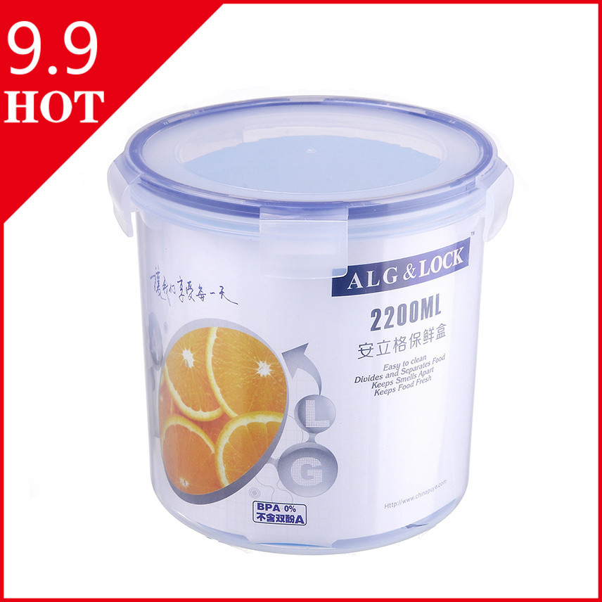 Thickened Large Round Food Storage Container Plastic Rectangular Sealed ...
