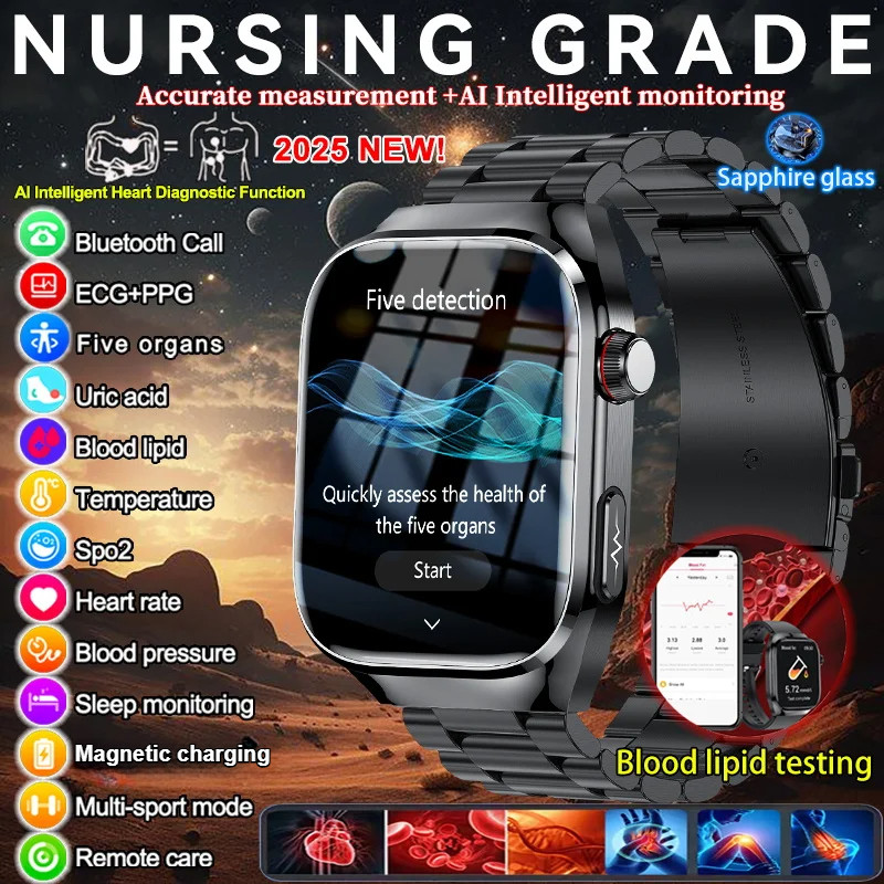 2025 New Micro Physical Examination Smart Watch For Men Uric Acid Body ...
